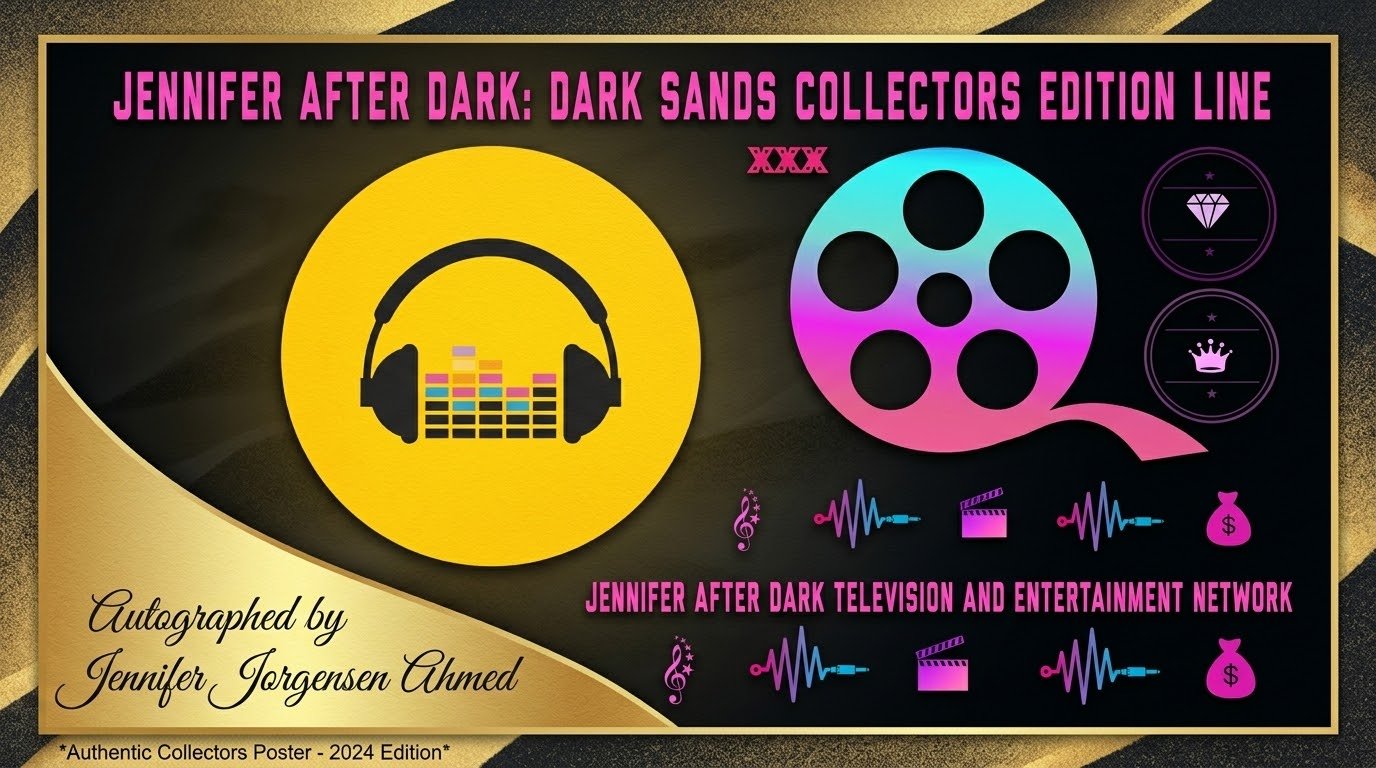 Dark Sands Collectors Edition banner poster — autographed by Jennifer Jorgensen Ahmed, 2024 Edition