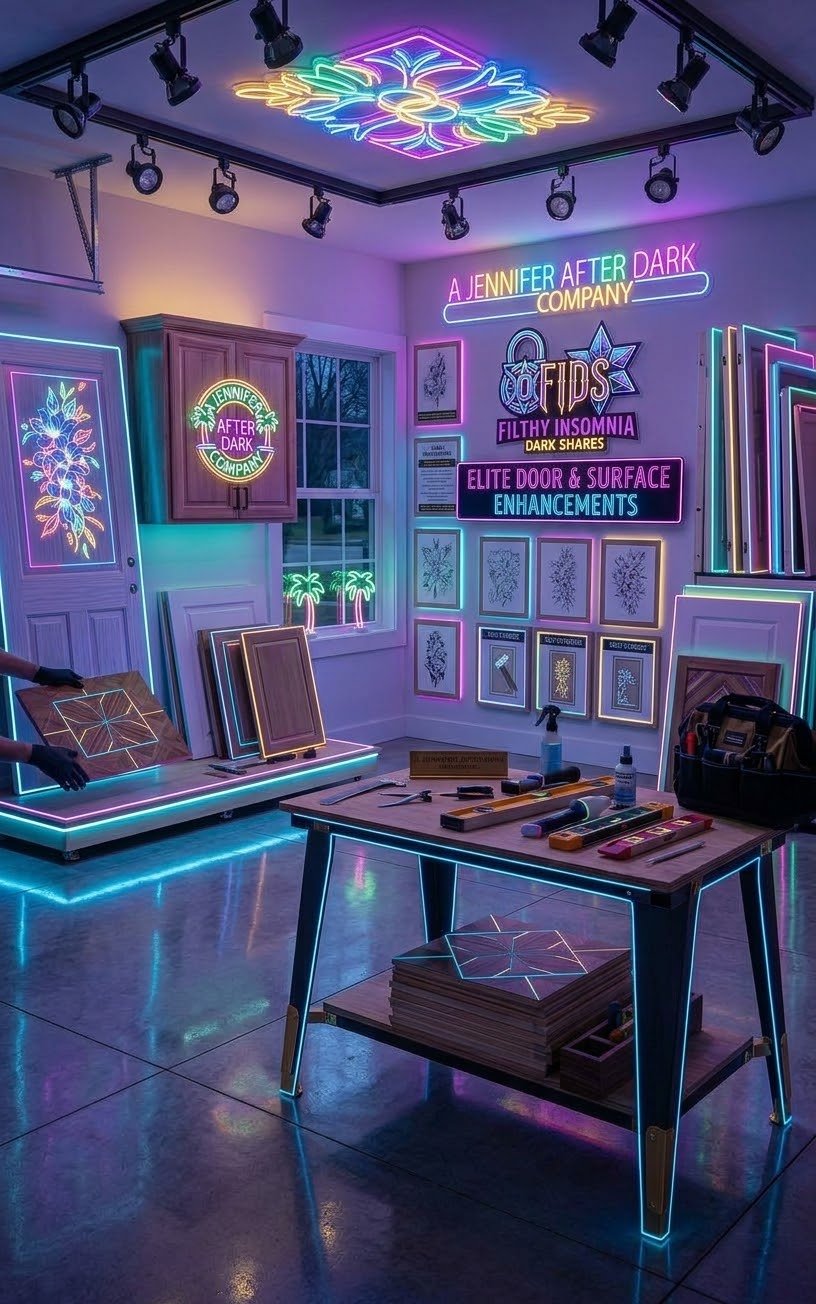 Filthy Insomnia workshop showroom — Elite Door and Surface Enhancements