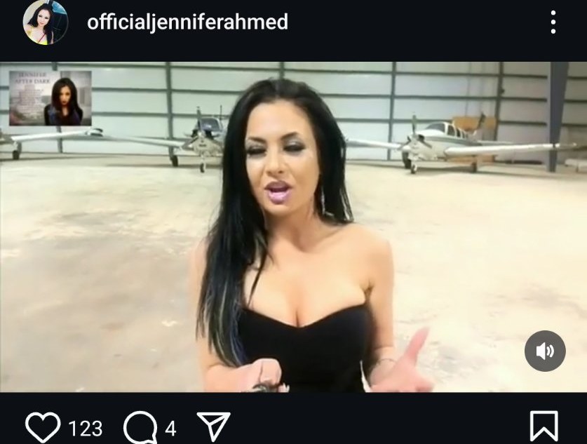 Jennifer Jorgensen Ahmed in a black top, selfie