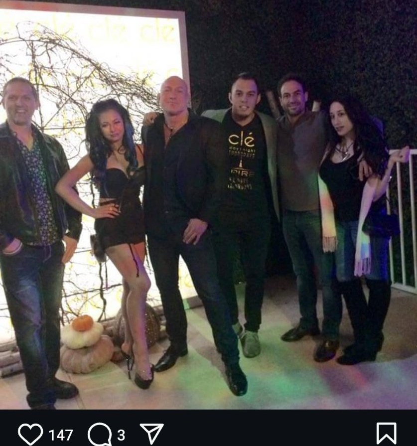 Jennifer Jorgensen Ahmed with companions at a club, group photo